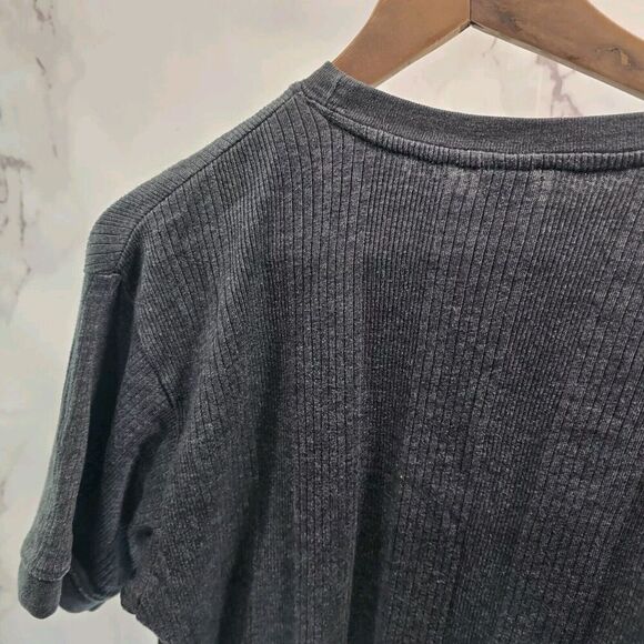 Ferruche T Shirt Mens Large Gray Ribbed Crew Tee Short Sleeve Regular Vintage - Picture 6 of 9